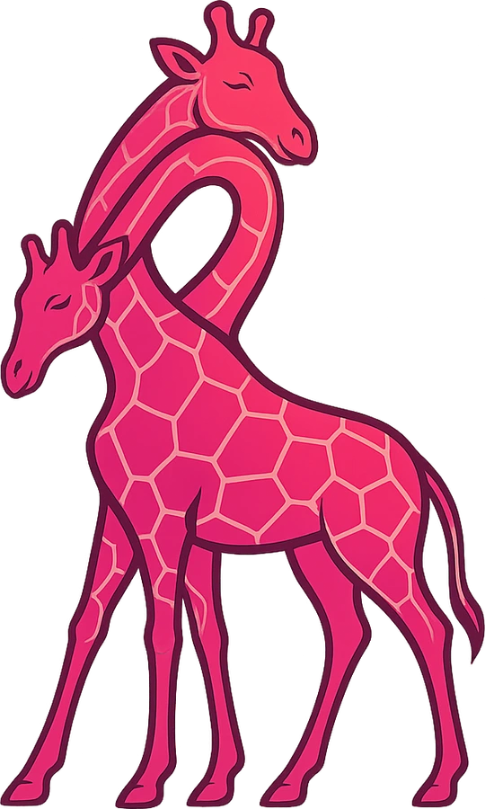 dipnzip's winking giraffe mascot